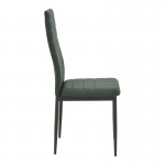 Καρέκλα Parker pakoworld ύφασμα σε ανθρακί απόχρωση με μαύρα μεταλλικά πόδια 39 5x48x95εκ SET 4τμχ c502660