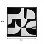 Πίνακας με πλαίσιο Jeire Inart μαύρο-λευκό 62x2 5x62εκ c502662