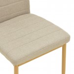 Καρέκλα Parker pakoworld μπεζ ύφασμα με μεταλλικά πόδια σε φυσική απόχρωση 39 5x48x95εκ SET 4τμχ c502663