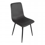 Τραπεζαρία Balou-Grato pakoworld σετ 5τεμ μαύρο Φ120x73εκ c502664