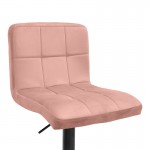 Σκαμπό μπαρ Remina pakoworld πτυσσόμενο σάπιο μήλο βελούδο-βάση μαύρο μέταλλο 44x44x112εκ SET 2τμχ c502672