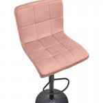 Σκαμπό μπαρ Remina pakoworld πτυσσόμενο σάπιο μήλο βελούδο-βάση μαύρο μέταλλο 44x44x112εκ SET 2τμχ c502672