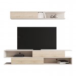 Σύνθετο σαλονιού Brick pakoworld σε sonoma oak-κρεμ απόχρωση 240x40x50 4εκ c502688