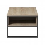 Τραπέζι σαλονιού Bendon pakoworld σε sonoma-μαύρη απόχρωση 100x60x44 5εκ c502695