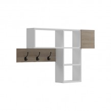 Κρεμάστρα τοίχου Wenia pakoworld σε sonoma-λευκό 99 5x15x61εκ c502703