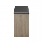 Παπουτσοθήκη-σκαμπό Deboule pakoworld 8 ζευγών σε sonoma-μαύρη απόχρωση 90x30x46εκ c502705