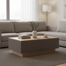 Τραπέζι σαλονιού Winey pakoworld σε sonoma-ανθρακί απόχρωση 90x60x31 5εκ c502707