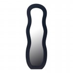 Καθρέπτης Glinde Inart βελούδο σε μαύρη απόχρωση 50x3 3x150εκ c502711