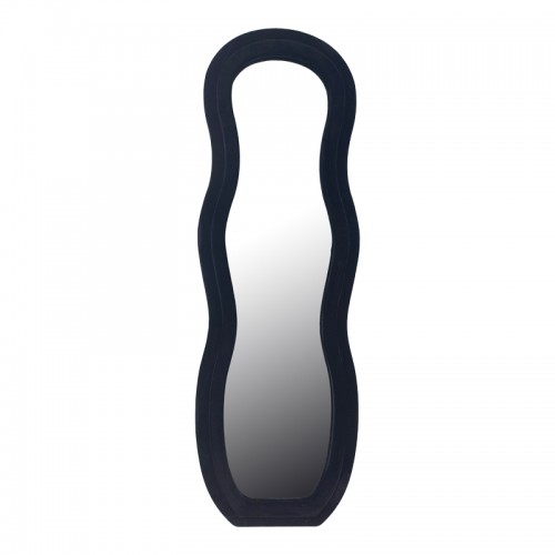 Καθρέπτης Glinde Inart βελούδο σε μαύρη απόχρωση 50x3 3x150εκ c502711