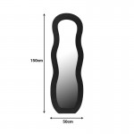 Καθρέπτης Glinde Inart βελούδο σε μαύρη απόχρωση 50x3 3x150εκ c502711