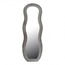 Καθρέπτης Glinde Inart βελούδο σε γκρι απόχρωση 50x3 3x150εκ c502736