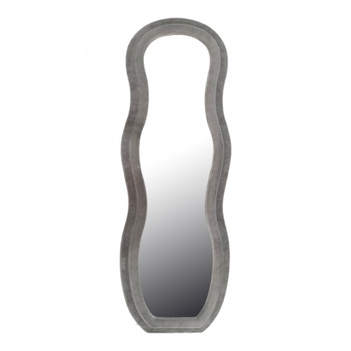 Καθρέπτης Glinde Inart βελούδο σε γκρι απόχρωση 50x3 3x150εκ c502736