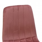 Καρέκλα Noor pakoworld βελούδο σάπιο μήλο - πόδια σε φυσική απόχρωση 44x53x86εκ SET 4τμχ c502737