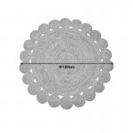 Χαλί Voni Inart φυσικό γιούτα Φ150x1εκ c502751