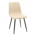 Τραπεζαρία Balou-Noor pakoworld σετ 5τεμ MDF μαύρο-μπεζ Φ100x73εκ c502756