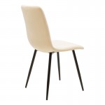 Τραπεζαρία Balou-Noor pakoworld σετ 5τεμ MDF μαύρο-μπεζ Φ100x73εκ c502756