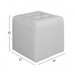 ΣΚΑΜΠΩ 37Χ37Χ35εκ ΜΕ PU ΛΕΥΚΟ PUNK HM264 02 c502761