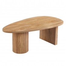 ΤΡΑΠΕΖΙ ΣΑΛΟΝΙΟΥ ΟΒΑΛ ALPER HM18327 MDF ΣΕ SONAMA ΧΡΩΜΑ 110x60x40Υεκ c502776