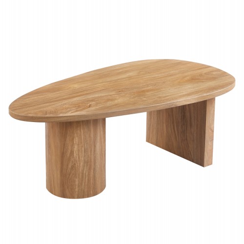 ΤΡΑΠΕΖΙ ΣΑΛΟΝΙΟΥ ΟΒΑΛ ALPER HM18327 MDF ΣΕ SONAMA ΧΡΩΜΑ 110x60x40Υεκ c502776