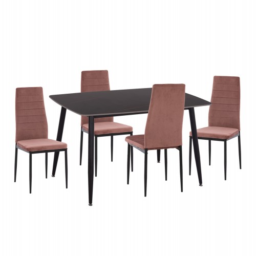 ΣΕΤ ΤΡΑΠΕΖΑΡΙΑΣ 5ΤΜΧ RAVEN HM21264 02 ΚΕΡΑΜΙΚΟ TOP ΜΑΥΡΟ ΜΑΡΜΑΡΟ--ΒΕΛΟΥΔΟ ΣΑΠΙΟ ΜΗΛΟ c502778