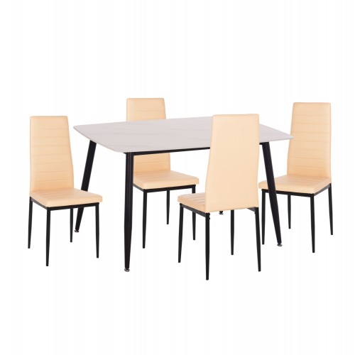 ΣΕΤ ΤΡΑΠΕΖΑΡΙΑΣ 5ΤΜΧ RAVEN HM21266 01 ΚΕΡΑΜΙΚΟ TOP ΛΕΥΚΟ ΜΑΡΜΑΡΟ--ΚΡΕΜ PU c502781