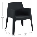 ΠΟΛΥΘΡΟΝΑ ΠΟΛΥΠΡΟΠΥΛΕΝΙΟΥ SLEEK HM6370 02 ΜΑΥΡΗ 57x56x82 5Υεκ c502791