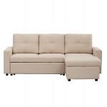 ΓΩΝΙΑΚΟΣ ΚΑΝΑΠΕΣ-ΚΡΕΒΑΤΙ ΑΝΑΣΤΡΕΨΙΜΟΣ SALINO HM3285 03 ΜΠΕΖ ΥΦΑΣΜΑ 213x132x87Yεκ c502793