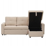 ΓΩΝΙΑΚΟΣ ΚΑΝΑΠΕΣ-ΚΡΕΒΑΤΙ ΑΝΑΣΤΡΕΨΙΜΟΣ SALINO HM3285 03 ΜΠΕΖ ΥΦΑΣΜΑ 213x132x87Yεκ c502793