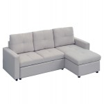 ΓΩΝΙΑΚΟΣ ΚΑΝΑΠΕΣ-ΚΡΕΒΑΤΙ ΑΝΑΣΤΡΕΨΙΜΟΣ SALINO HM3285 01 ΓΚΡΙ ΥΦΑΣΜΑ 213x132x87Yεκ c502794