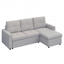 ΓΩΝΙΑΚΟΣ ΚΑΝΑΠΕΣ-ΚΡΕΒΑΤΙ ΑΝΑΣΤΡΕΨΙΜΟΣ SALINO HM3285 01 ΓΚΡΙ ΥΦΑΣΜΑ 213x132x87Yεκ c502794