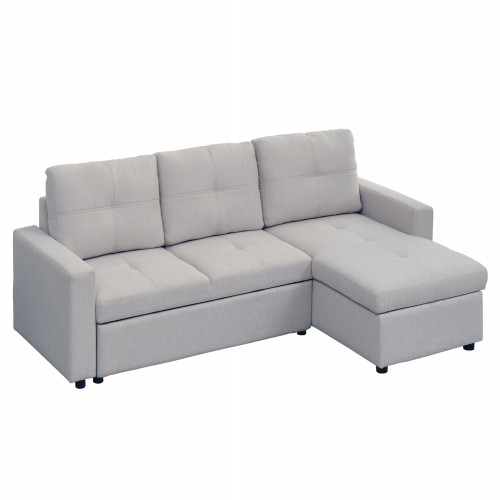 ΓΩΝΙΑΚΟΣ ΚΑΝΑΠΕΣ-ΚΡΕΒΑΤΙ ΑΝΑΣΤΡΕΨΙΜΟΣ SALINO HM3285 01 ΓΚΡΙ ΥΦΑΣΜΑ 213x132x87Yεκ c502794