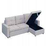 ΓΩΝΙΑΚΟΣ ΚΑΝΑΠΕΣ-ΚΡΕΒΑΤΙ ΑΝΑΣΤΡΕΨΙΜΟΣ SALINO HM3285 01 ΓΚΡΙ ΥΦΑΣΜΑ 213x132x87Yεκ c502794