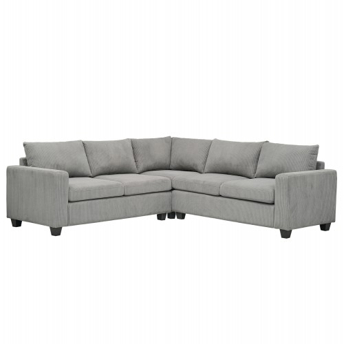 ΓΩΝΙΑΚΟΣ ΚΑΝΑΠΕΣ CALDER HM3286 01 ΓΚΡΙ ΥΦΑΣΜΑ 254x254x90 κάθισμα x91Υεκ c502795