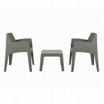 ΣΕΤ 3ΤΜΧ ΠΟΛΥΠΡΟΠΥΛΕΝΙΟΥ SLEEK HM21267 05 ΤΡΑΠΕΖΑΚΙ 2 ΠΟΛΥΘΡΟΝΕΣ-DARK OLIVE GREEN c502799