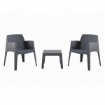 ΣΕΤ 3ΤΜΧ ΠΟΛΥΠΡΟΠΥΛΕΝΙΟΥ SLEEK HM21267 10 ΤΡΑΠΕΖΑΚΙ 2 ΠΟΛΥΘΡΟΝΕΣ-ΓΚΡΙ c502803