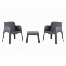 ΣΕΤ 3ΤΜΧ ΠΟΛΥΠΡΟΠΥΛΕΝΙΟΥ SLEEK HM21267 10 ΤΡΑΠΕΖΑΚΙ 2 ΠΟΛΥΘΡΟΝΕΣ-ΓΚΡΙ c502803