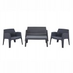 ΣΕΤ ΣΑΛΟΝΙ ΕΞ ΧΩΡΟΥ 4ΤΜΧ SLEEK HM21268 10 ΓΚΡΙ ΠΟΛΥΠΡΟΠΥΛΕΝΙΟ c502808