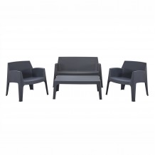 ΣΕΤ ΣΑΛΟΝΙ ΕΞ ΧΩΡΟΥ 4ΤΜΧ SLEEK HM21268 10 ΓΚΡΙ ΠΟΛΥΠΡΟΠΥΛΕΝΙΟ c502808