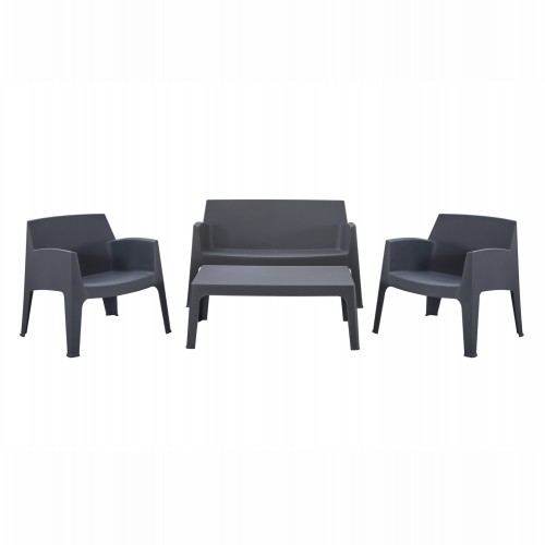 ΣΕΤ ΣΑΛΟΝΙ ΕΞ ΧΩΡΟΥ 4ΤΜΧ SLEEK HM21268 10 ΓΚΡΙ ΠΟΛΥΠΡΟΠΥΛΕΝΙΟ c502808