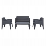 ΣΕΤ ΣΑΛΟΝΙ ΕΞ ΧΩΡΟΥ 4ΤΜΧ SLEEK HM21268 10 ΓΚΡΙ ΠΟΛΥΠΡΟΠΥΛΕΝΙΟ c502808