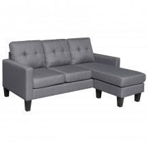 ΚΑΝΑΠΕΣ ΓΩΝΙΑ ΑΝΑΣΤΡΕΨΙΜΗ MEGGY HM3297 01 ΓΚΡΙ ΥΦΑΣΜΑ 184 5x129x86Yεκ c502812