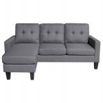 ΚΑΝΑΠΕΣ ΓΩΝΙΑ ΑΝΑΣΤΡΕΨΙΜΗ MEGGY HM3297 01 ΓΚΡΙ ΥΦΑΣΜΑ 184 5x129x86Yεκ c502812