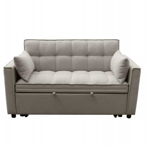 ΚΑΝΑΠΕΣ ΚΡΕΒΑΤΙ 2-ΘΕΣΙΟΣ BORG HM3289 03 ΜΠΕΖ ΥΦΑΣΜΑ 142x94x78Υεκ c502814