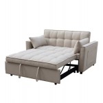 ΚΑΝΑΠΕΣ ΚΡΕΒΑΤΙ 2-ΘΕΣΙΟΣ BORG HM3289 03 ΜΠΕΖ ΥΦΑΣΜΑ 142x94x78Υεκ c502814