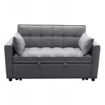 ΚΑΝΑΠΕΣ ΚΡΕΒΑΤΙ 2-ΘΕΣΙΟΣ BORG HM3289 11 ΓΚΡΙ ΥΦΑΣΜΑ 142x94x78Υεκ c502815