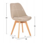 ΣΕΤ ΤΡΑΠΕΖΑΡΙΑΣ 5ΤΜΧ MORGAN HM21269 02 ΤΡΑΠΕΖΙ 4 ΚΑΡΕΚΛΕΣ - ΜΠΕΖ ΥΦΑΣΜΑ c502822