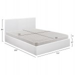 ΚΡΕΒΑΤΙ ΔΙΠΛΟ ΣΤΡΩΜΑ BOBBI HM21271 01 ΛΕΥΚΟ PU ΜΕ ΑΠΟΘ ΧΩΡΟ--ΓΙΑ 150x200εκ c502835