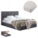 ΚΡΕΒΑΤΙ ΔΙΠΛΟ ΣΤΡΩΜΑ BRILEY HM21272 01 ΓΚΡΙ ΒΕΛΟΥΔΟ ΜΕ ΑΠΟΘ ΧΩΡΟ--ΓΙΑ 160x200εκ c502837