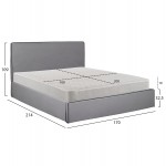 ΚΡΕΒΑΤΙ ΔΙΠΛΟ ΣΤΡΩΜΑ ALLIE HM21273 01 ΓΚΡΙ ΥΦΑΣΜΑ ΜΕ ΑΠΟΘ ΧΩΡΟ--ΓΙΑ 160x200 εκ c502841