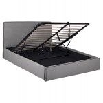 ΚΡΕΒΑΤΙ ΔΙΠΛΟ ΣΤΡΩΜΑ ALLIE HM21273 01 ΓΚΡΙ ΥΦΑΣΜΑ ΜΕ ΑΠΟΘ ΧΩΡΟ--ΓΙΑ 160x200 εκ c502841